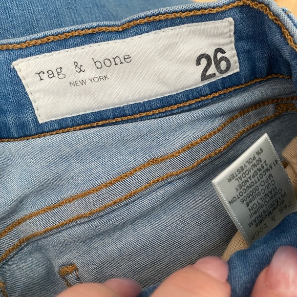 RAG & BONE ANKLE SKINNY LIGHT BLUE JEANS - Picture 4 of 4